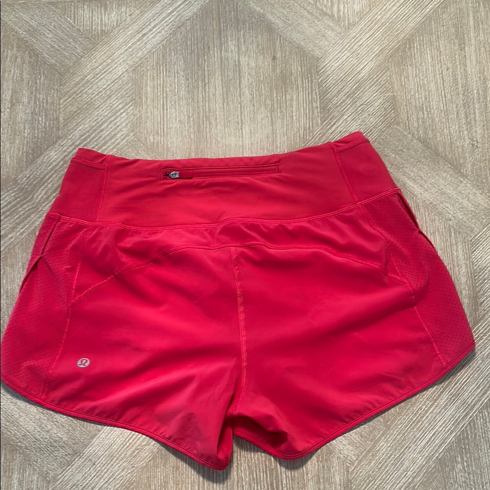 Lululemon - Red Athletic Shorts Lightweight Stretchy Fit
